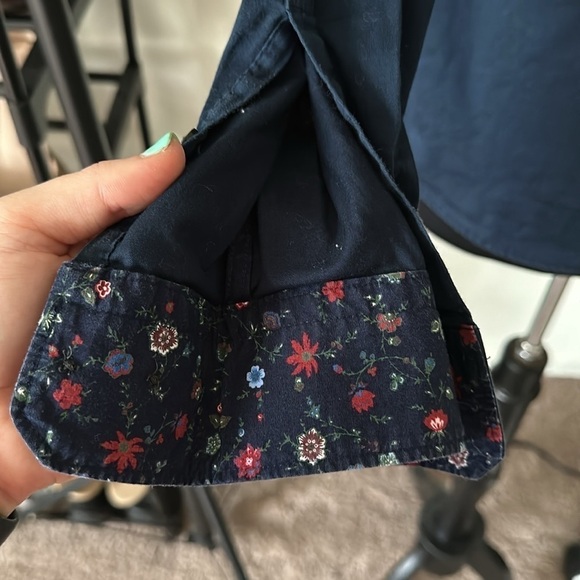 Express navy blue button-down shirt, size large - Picture 5 of 7